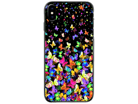 Husa Silicon HQCover compatibila cu Apple iPhone XS, model Fluturi, rezistenta la socuri si zgarieturi, SP1M00023