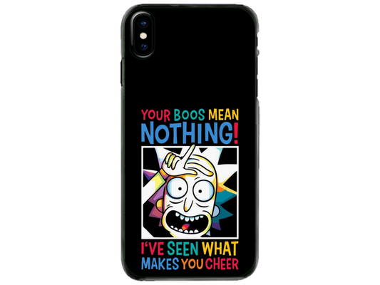 Husa Silicon HQCover compatibila cu Apple iPhone XS, model Rick and Morty, rezistenta la socuri si zgarieturi, SP1M00048