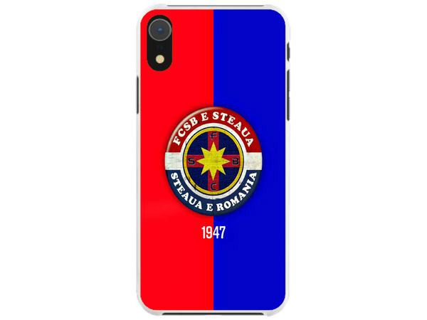 Husa Silicon HQCover compatibila cu Apple iPhone XR, model FCSB Steaua, rezistenta la socuri si zgarieturi, SP1M00003