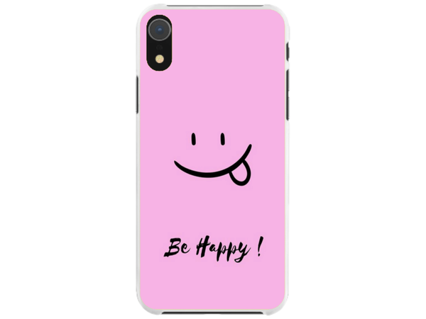 Husa Silicon HQCover compatibila cu Apple iPhone XR, model Be Happy, rezistenta la socuri si zgarieturi, SP1M00033