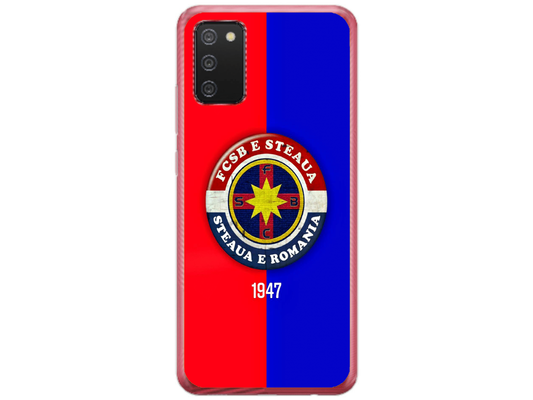 Husa Silicon HQCover compatibila cu Samsung Galaxy A03s, model FCSB Steaua, rezistenta la socuri si zgarieturi, SP1M00003