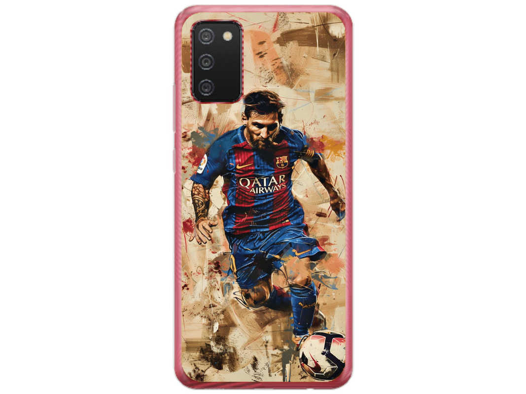 Husa Silicon HQCover compatibila cu Samsung Galaxy A03s, model Messi v1, rezistenta la socuri si zgarieturi, SP1M00006
