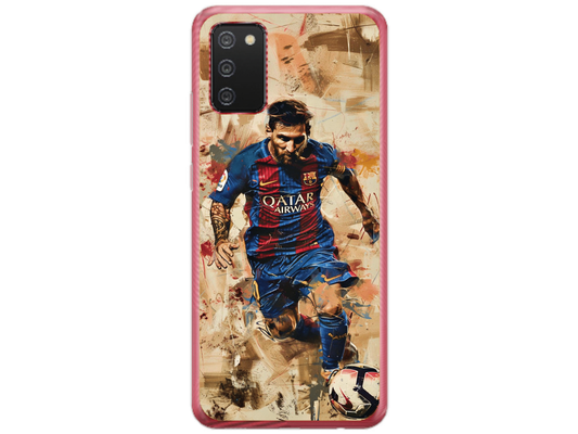 Husa Silicon HQCover compatibila cu Samsung Galaxy A03s, model Messi v1, rezistenta la socuri si zgarieturi, SP1M00006