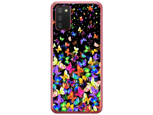 Husa Silicon HQCover compatibila cu Samsung Galaxy A03s, model Fluturi, rezistenta la socuri si zgarieturi, SP1M00023