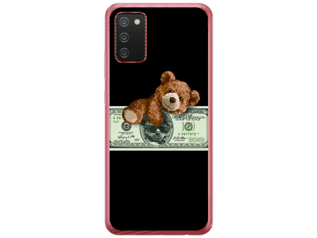 Husa Silicon HQCover compatibila cu Samsung Galaxy A03s, model Urs Cool v2, rezistenta la socuri si zgarieturi, SP1M00034