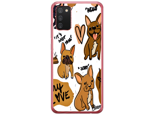 Husa Silicon HQCover compatibila cu Samsung Galaxy A03s, model Dogs, rezistenta la socuri si zgarieturi, SP1M00042
