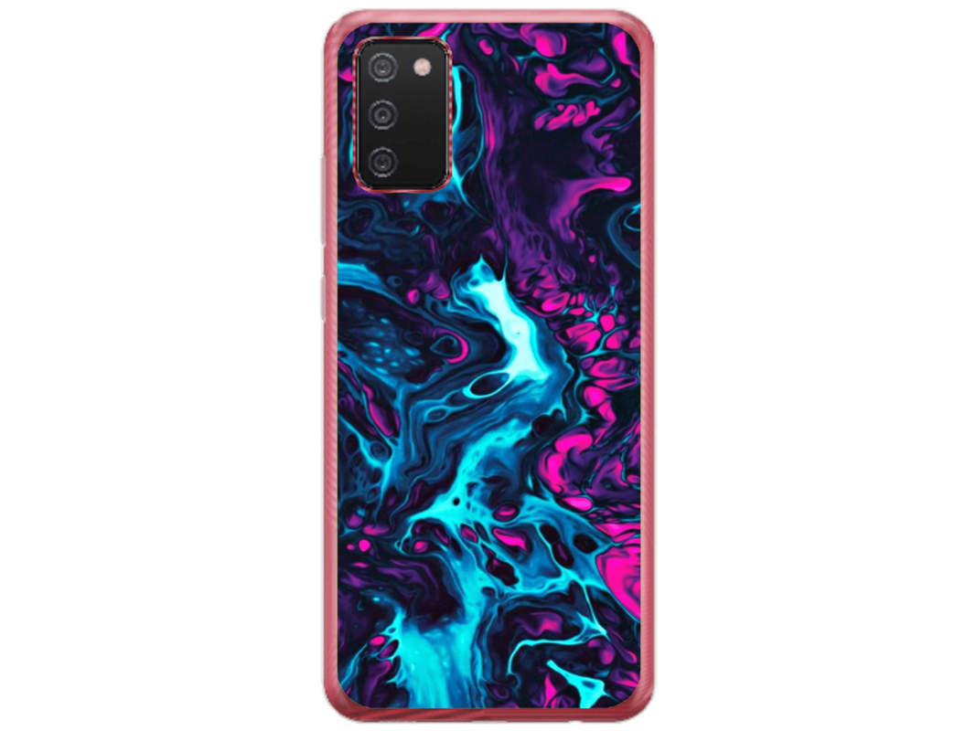 Husa Silicon HQCover compatibila cu Samsung Galaxy A02s, model Explozie de culori v3, rezistenta la socuri si zgarieturi, SP1M00044