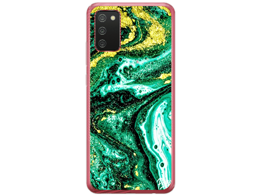 Husa Silicon HQCover compatibila cu Samsung Galaxy A03s, model Explozie de culori v4, rezistenta la socuri si zgarieturi, SP1M00045