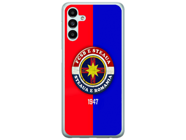 Husa Silicon HQCover compatibila cu Samsung Galaxy A25 5G, model FCSB Steaua, rezistenta la socuri si zgarieturi, SP1M00003