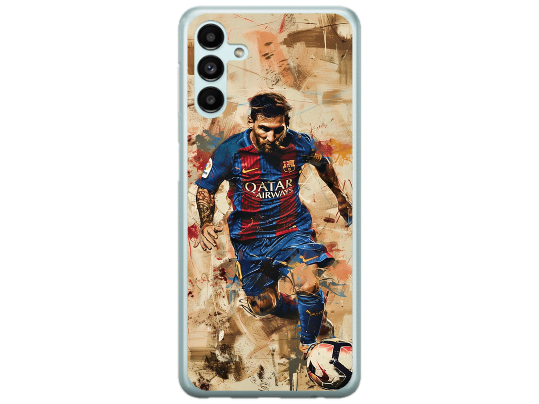 Husa Silicon HQCover compatibila cu Samsung Galaxy A14 4G, model Messi v1, rezistenta la socuri si zgarieturi, SP1M00006