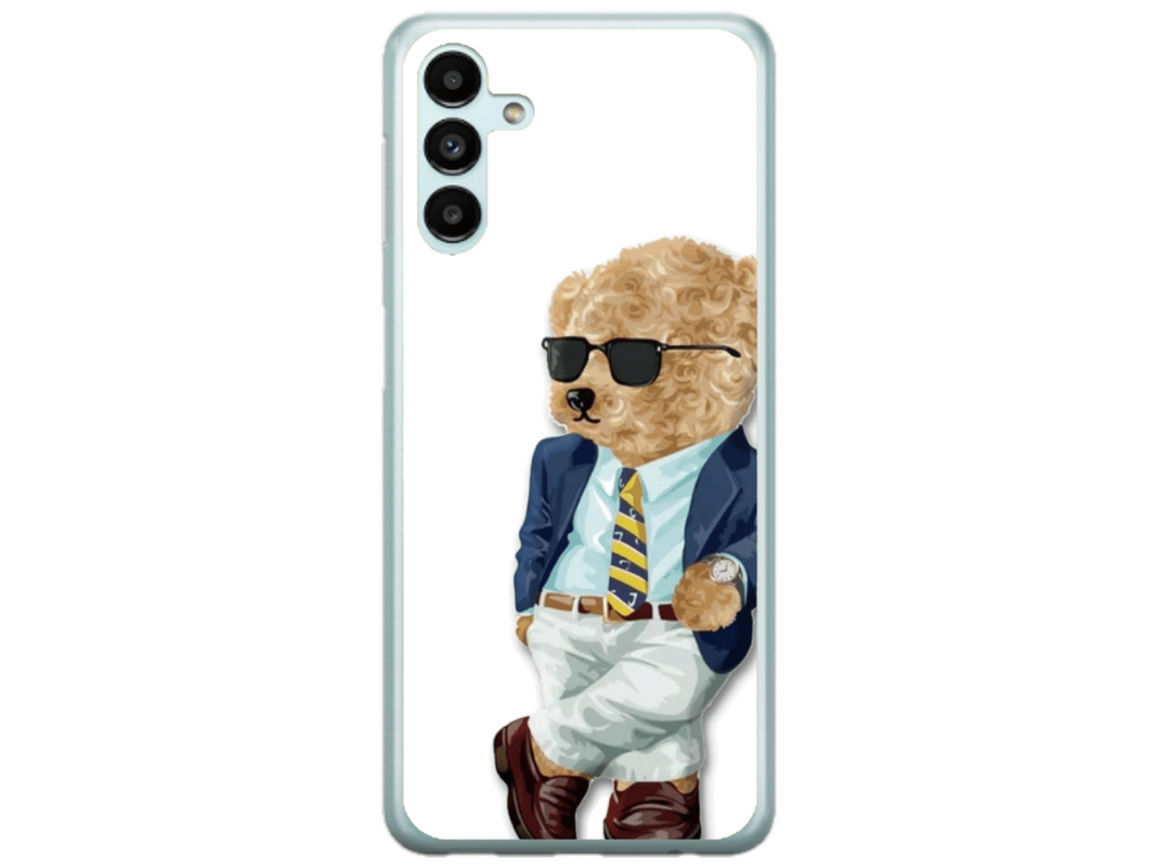 Husa Silicon HQCover compatibila cu Samsung Galaxy A35 5G, model Urs Cool, rezistenta la socuri si zgarieturi, SP1M00012