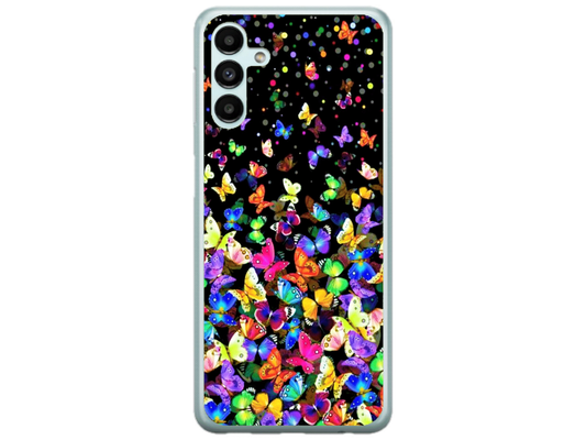 Husa Silicon HQCover compatibila cu Samsung Galaxy A34 4G, model Fluturi, rezistenta la socuri si zgarieturi, SP1M00023