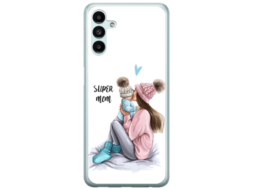 Husa Silicon HQCover compatibila cu Samsung Galaxy A55 4G, model Super Mom, rezistenta la socuri si zgarieturi, SP1M00030
