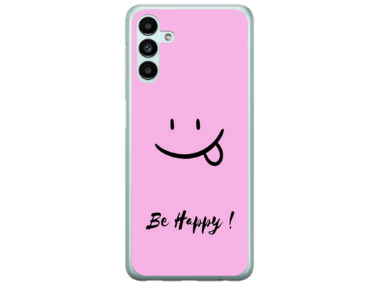 Husa Silicon HQCover compatibila cu Samsung Galaxy A35 4G, model Be Happy, rezistenta la socuri si zgarieturi, SP1M00033