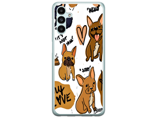 Husa Silicon HQCover compatibila cu Samsung Galaxy A54 5G, model Dogs, rezistenta la socuri si zgarieturi, SP1M00042