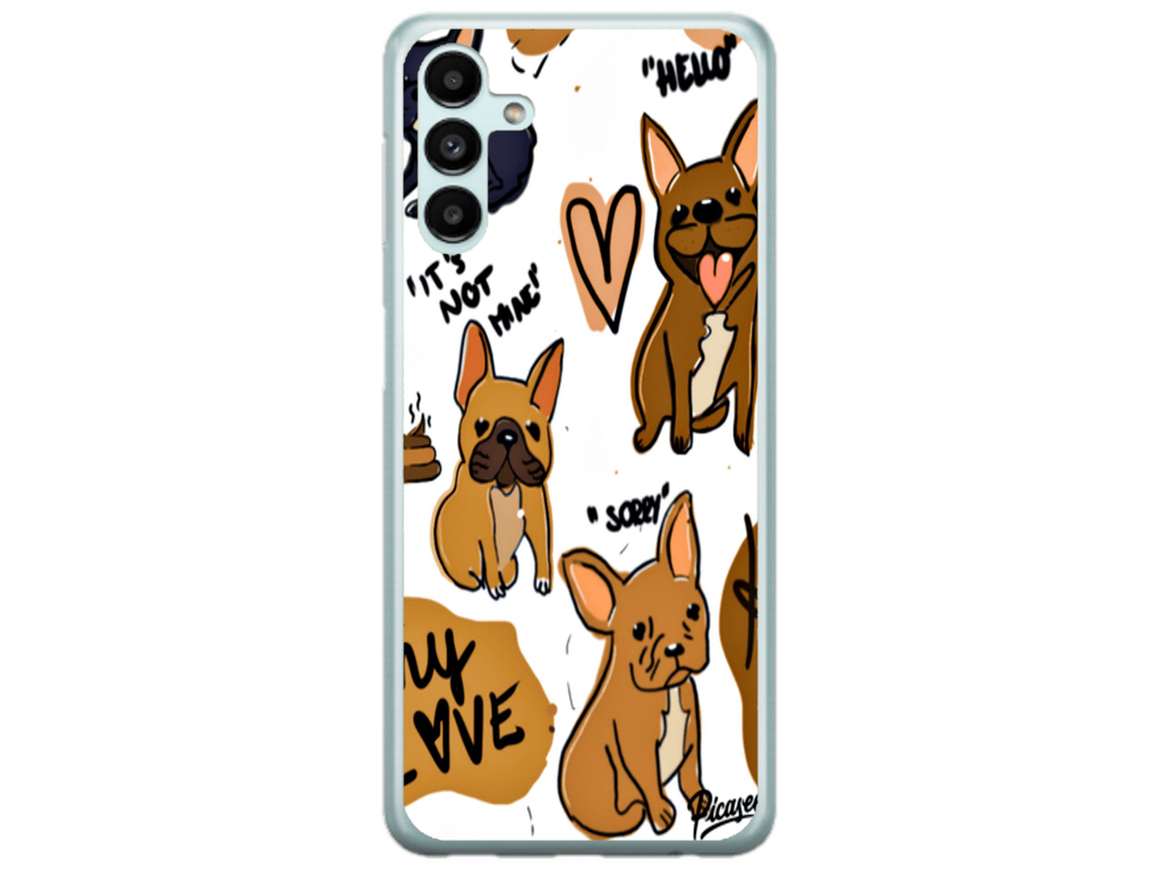 Husa Silicon HQCover compatibila cu Samsung Galaxy A55 4G, model Dogs, rezistenta la socuri si zgarieturi, SP1M00042