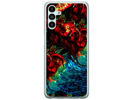 Husa Silicon HQCover compatibila cu Samsung Galaxy A55 4G, model Explozie de culori v2, rezistenta la socuri si zgarieturi, SP1M00043