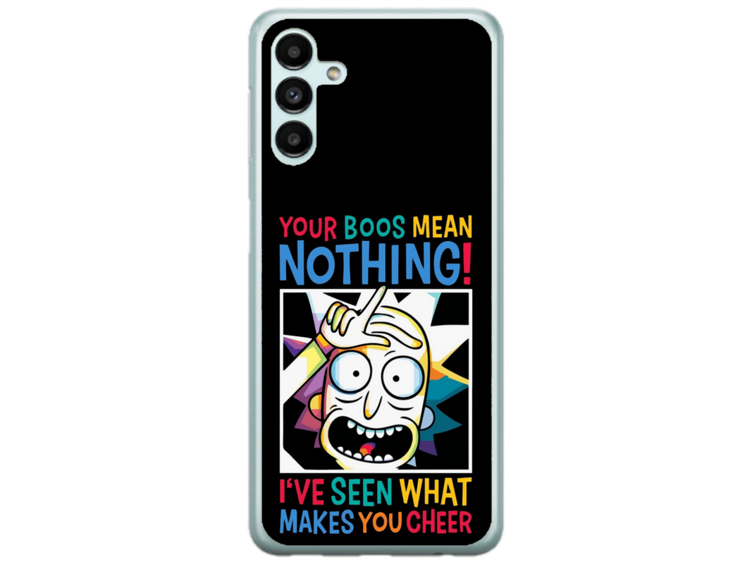 Husa Silicon HQCover compatibila cu Samsung Galaxy A55 4G, model Rick and Morty, rezistenta la socuri si zgarieturi, SP1M00048