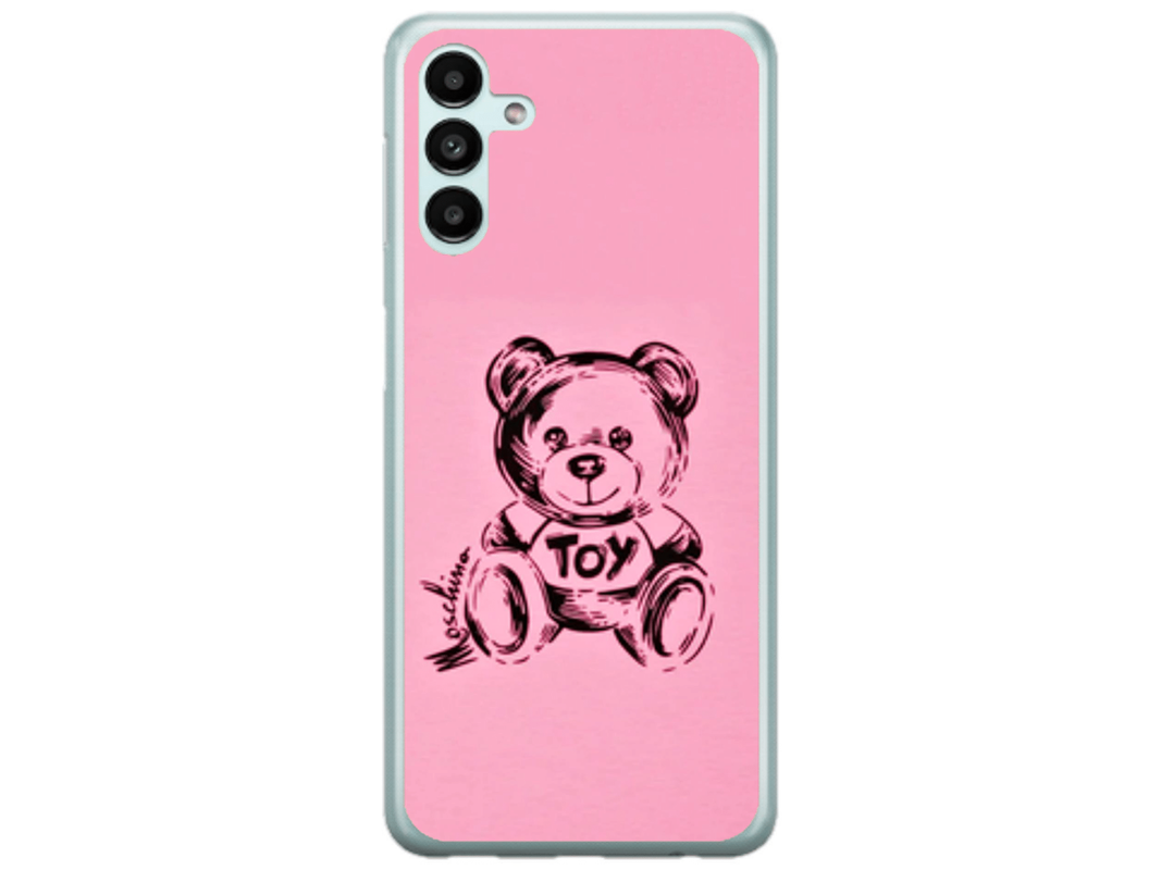 Husa Silicon HQCover compatibila cu Samsung Galaxy A55 4G, model Urs Roz, rezistenta la socuri si zgarieturi, SP1M00049