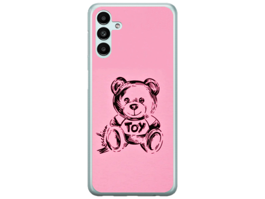 Husa Silicon HQCover compatibila cu Samsung Galaxy A54 4G, model Urs Roz, rezistenta la socuri si zgarieturi, SP1M00049
