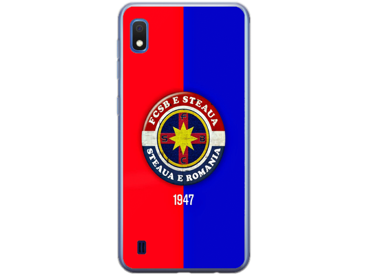 Husa Silicon HQCover compatibila cu Samsung Galaxy A10, model FCSB Steaua, rezistenta la socuri si zgarieturi, SP1M00003
