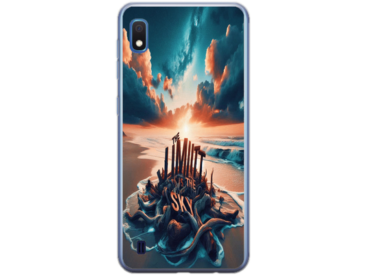 Husa Silicon HQCover compatibila cu Samsung Galaxy A10, model Plaja, rezistenta la socuri si zgarieturi, SP1M00009