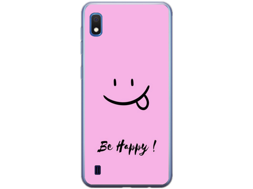 Husa Silicon HQCover compatibila cu Samsung Galaxy A10, model Be Happy, rezistenta la socuri si zgarieturi, SP1M00033
