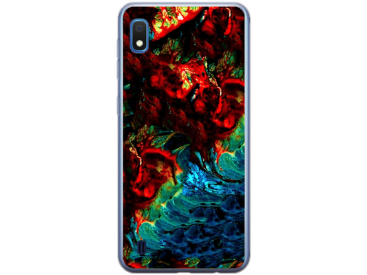 Husa Silicon HQCover compatibila cu Samsung Galaxy A10, model Explozie de culori v2, rezistenta la socuri si zgarieturi, SP1M00043