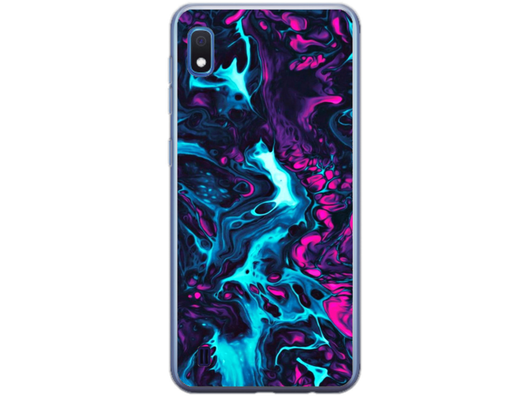 Husa Silicon HQCover compatibila cu Samsung Galaxy A10, model Explozie de culori v3, rezistenta la socuri si zgarieturi, SP1M00044