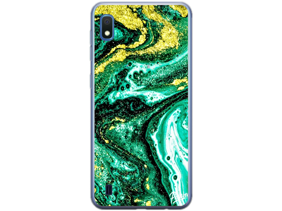Husa Silicon HQCover compatibila cu Samsung Galaxy A10, model Explozie de culori v4, rezistenta la socuri si zgarieturi, SP1M00045