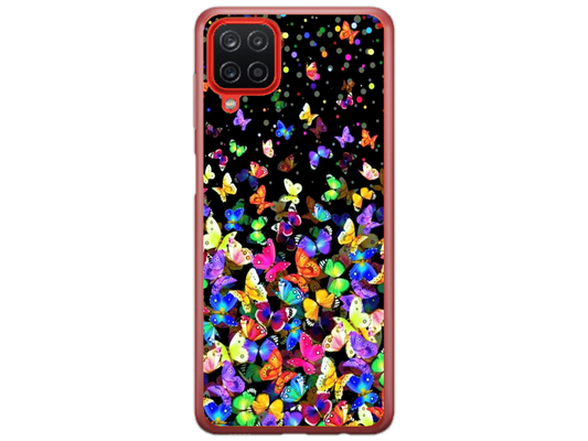 Husa Silicon HQCover compatibila cu Samsung Galaxy A12, model Fluturi, rezistenta la socuri si zgarieturi, SP1M00023