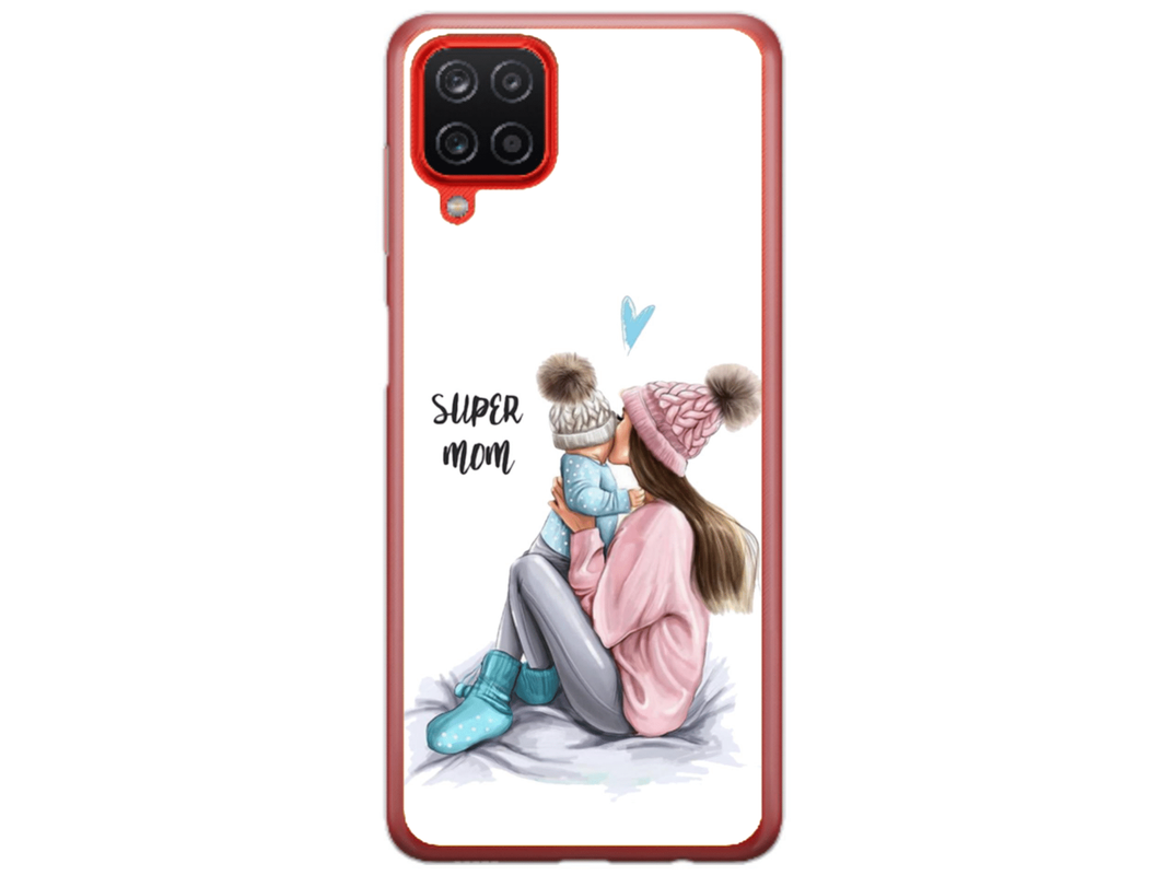 Husa Silicon HQCover compatibila cu Samsung Galaxy A22 4G, model Super Mom, rezistenta la socuri si zgarieturi, SP1M00030