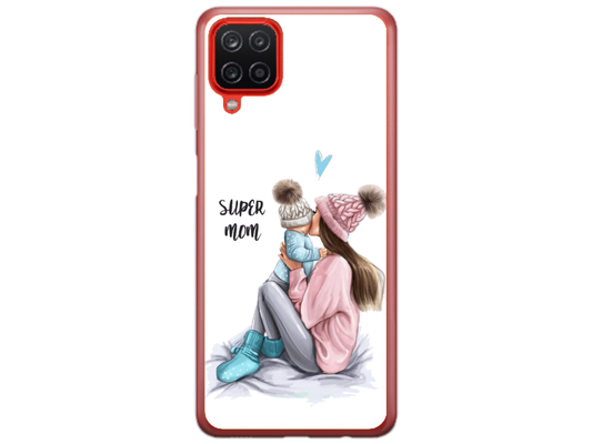 Husa Silicon HQCover compatibila cu Samsung Galaxy A42 5G, model Super Mom, rezistenta la socuri si zgarieturi, SP1M00030