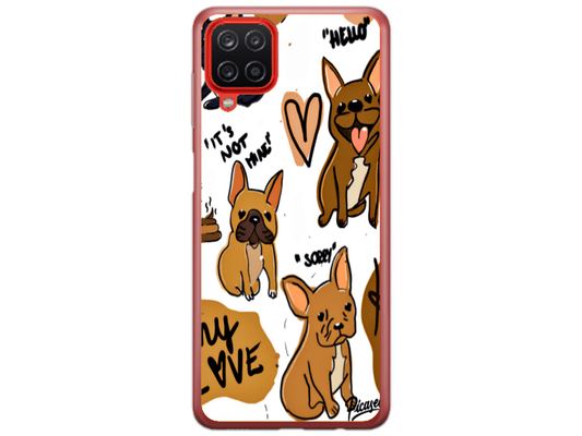 Husa Silicon HQCover compatibila cu Samsung Galaxy A12, model Dogs, rezistenta la socuri si zgarieturi, SP1M00042
