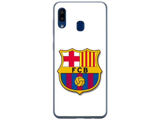 Husa Silicon HQCover compatibila cu Samsung Galaxy A40, model Fotbal FCB, rezistenta la socuri si zgarieturi, SP1M00001