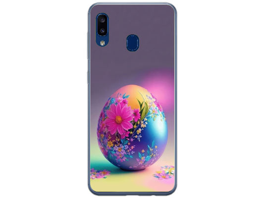 Husa Silicon HQCover compatibila cu Samsung Galaxy A20e, model Easter Egg, rezistenta la socuri si zgarieturi, SP1M00002