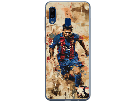 Husa Silicon HQCover compatibila cu Samsung Galaxy A40, model Messi v1, rezistenta la socuri si zgarieturi, SP1M00006