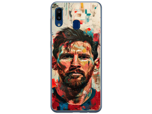 Husa Silicon HQCover compatibila cu Samsung Galaxy A20e, model Messi v2, rezistenta la socuri si zgarieturi, SP1M00007