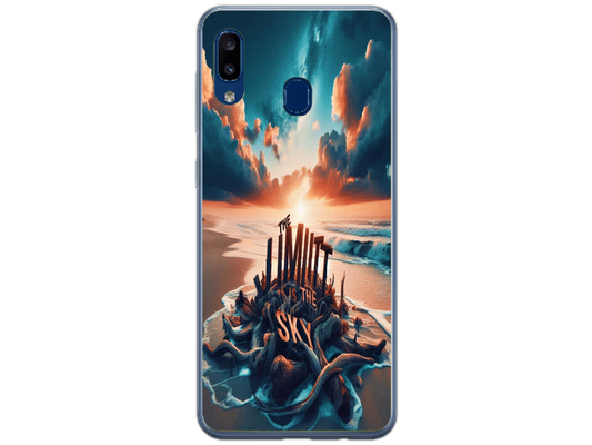 Husa Silicon HQCover compatibila cu Samsung Galaxy A20e, model Plaja, rezistenta la socuri si zgarieturi, SP1M00009