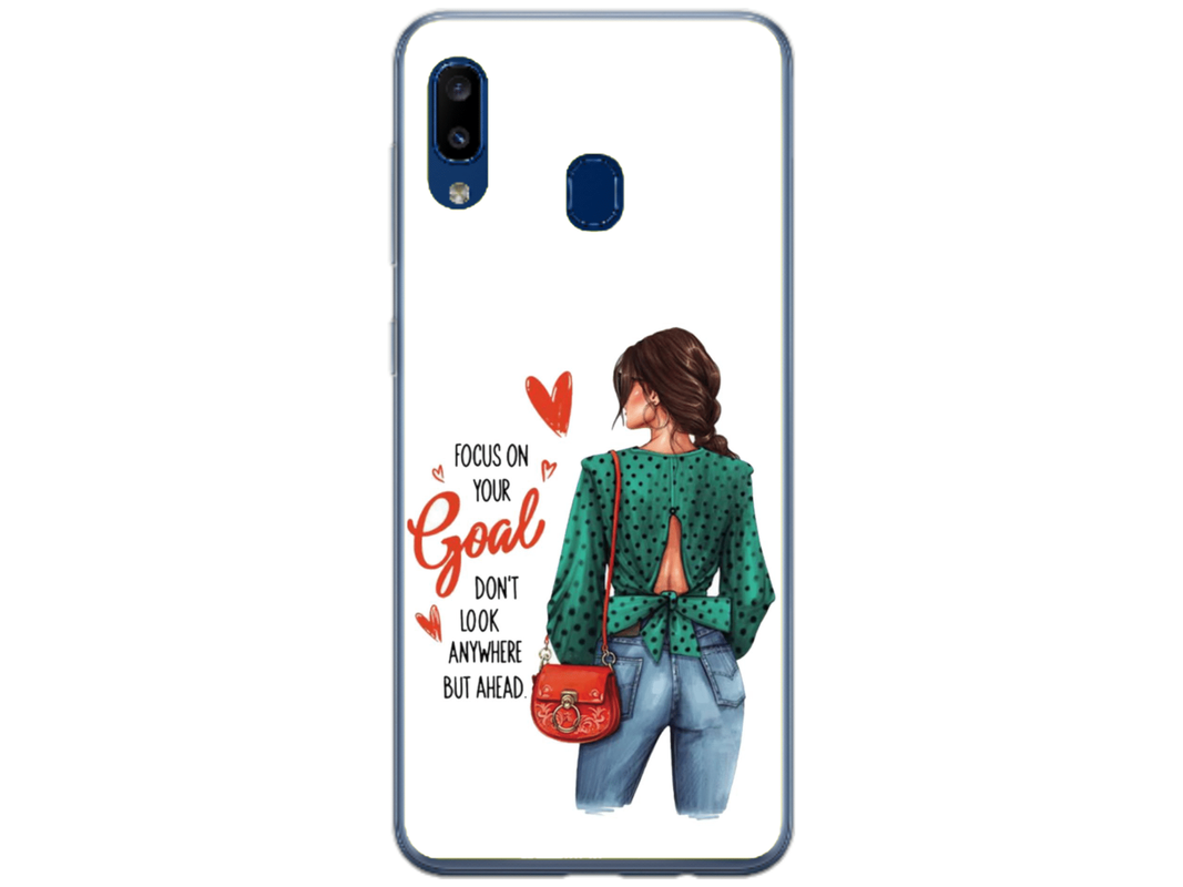 Husa Silicon HQCover compatibila cu Samsung Galaxy A40, model Look Ahead, rezistenta la socuri si zgarieturi, SP1M00032