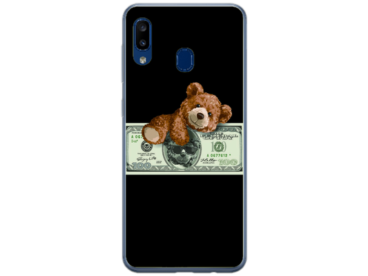 Husa Silicon HQCover compatibila cu Samsung Galaxy A40, model Urs Cool v2, rezistenta la socuri si zgarieturi, SP1M00034