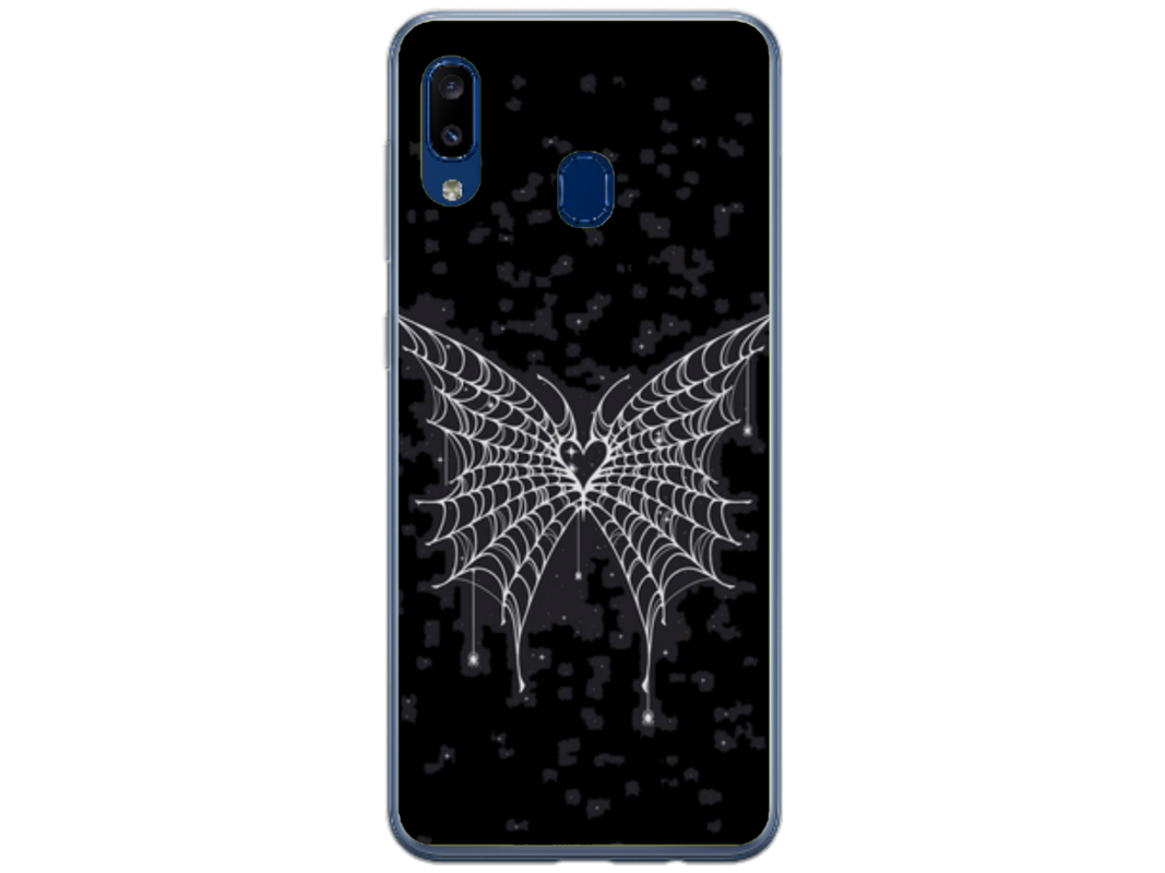 Husa Silicon HQCover compatibila cu Samsung Galaxy A20e, model Butterfly, rezistenta la socuri si zgarieturi, SP1M00038
