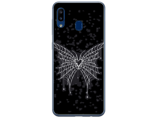 Husa Silicon HQCover compatibila cu Samsung Galaxy A20e, model Butterfly, rezistenta la socuri si zgarieturi, SP1M00038