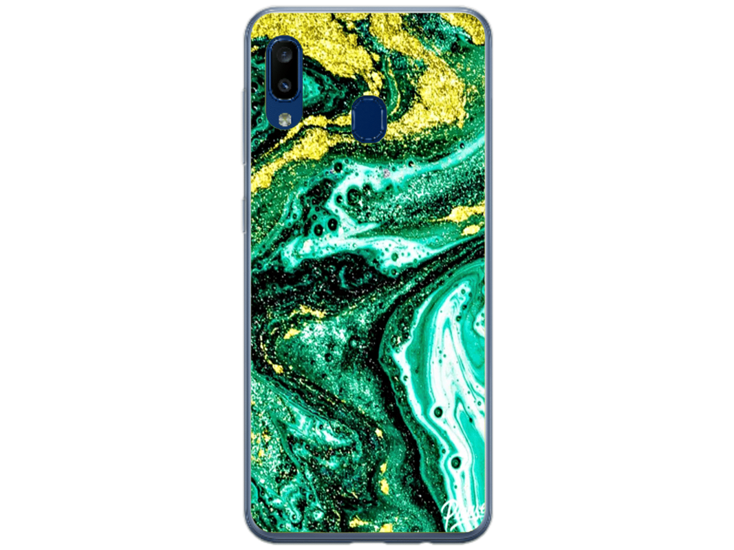 Husa Silicon HQCover compatibila cu Samsung Galaxy A20e, model Explozie de culori v4, rezistenta la socuri si zgarieturi, SP1M00045