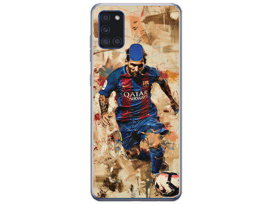 Husa Silicon HQCover compatibila cu Samsung Galaxy A21s, model Messi v1, rezistenta la socuri si zgarieturi, SP1M00006
