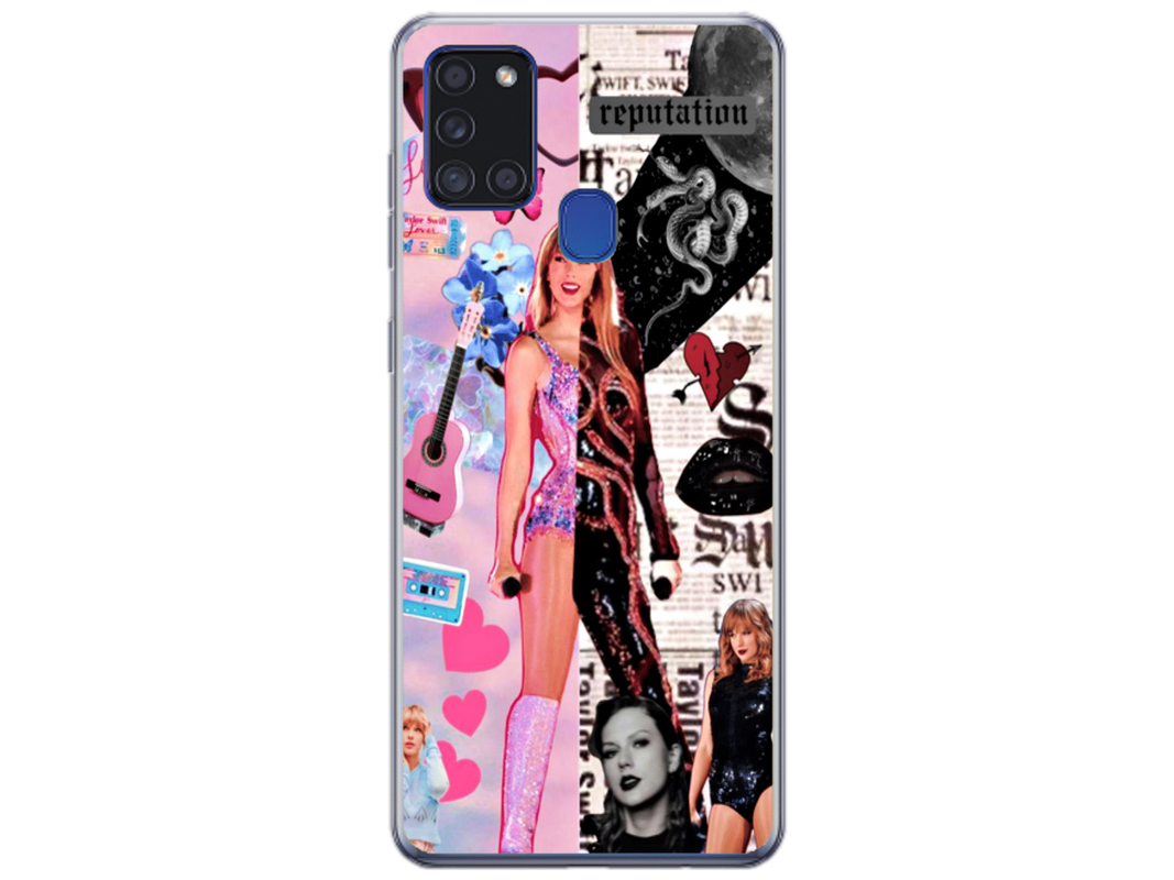 Husa Silicon HQCover compatibila cu Samsung Galaxy A21s, model Taylor Swift v2, rezistenta la socuri si zgarieturi, SP1M00026