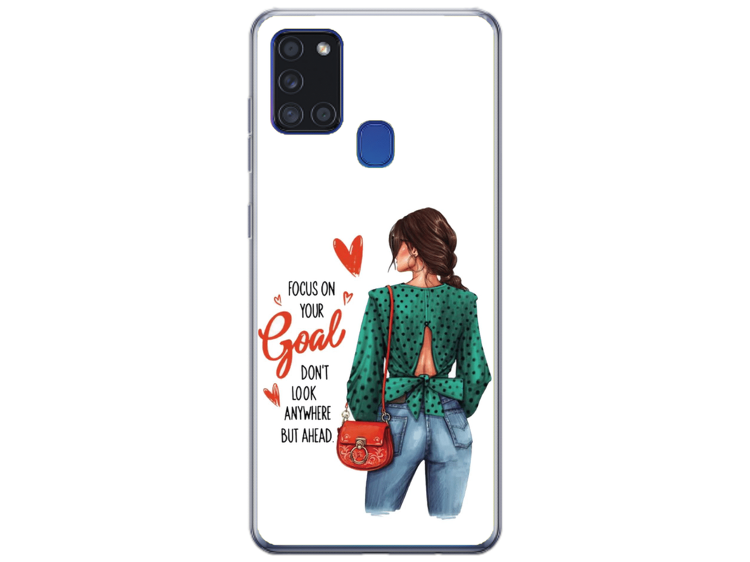 Husa Silicon HQCover compatibila cu Samsung Galaxy A21s, model Look Ahead, rezistenta la socuri si zgarieturi, SP1M00032