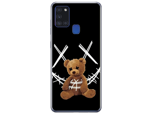 Husa Silicon HQCover compatibila cu Samsung Galaxy A21s, model Urs Cool v4, rezistenta la socuri si zgarieturi, SP1M00037