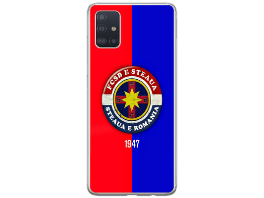 Husa Silicon HQCover compatibila cu Samsung Galaxy A71, model FCSB Steaua, rezistenta la socuri si zgarieturi, SP1M00003