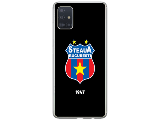 Husa Silicon HQCover compatibila cu Samsung Galaxy A71, model Steaua Bucuresti, rezistenta la socuri si zgarieturi, SP1M00004